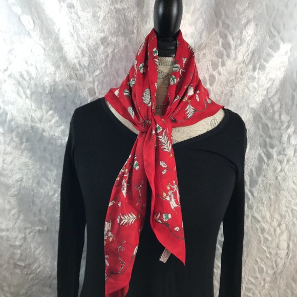 Italian Old Navy Holiday Christmas Scarf Hair Tie - Picture 7 of 8